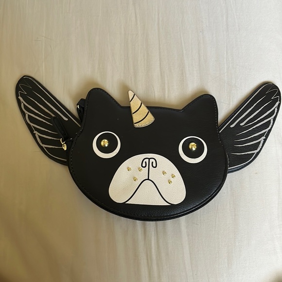 Betsy Johnson Pugicorn pug frenchie wristlet - Picture 1 of 3